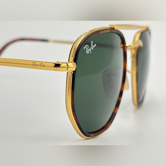 Ray-Ban Gold Marshal II Arista Frame Sunglasses Green G-15 Lenses RB3648M 52-145 - Picture 8 of 15